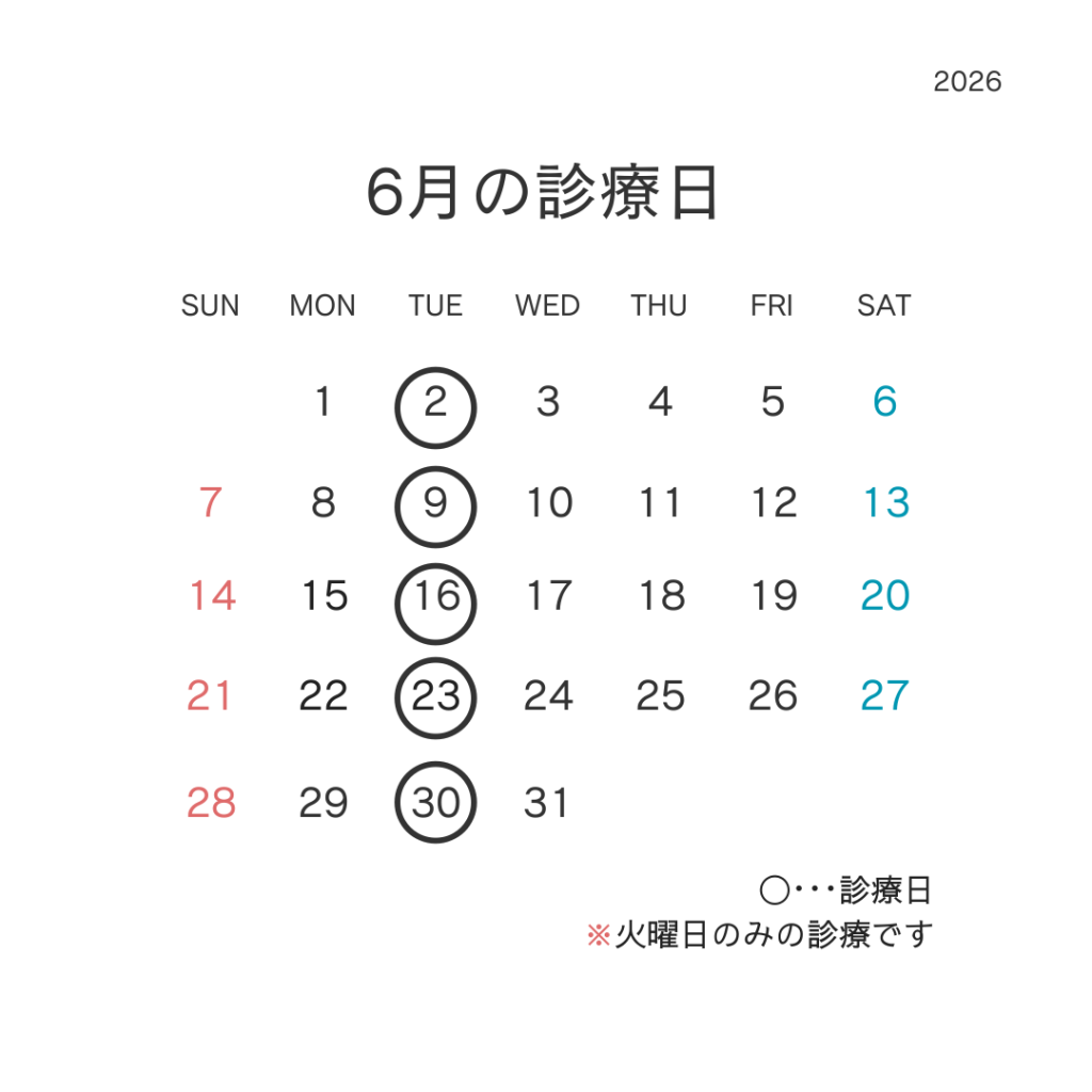 6月の診療日